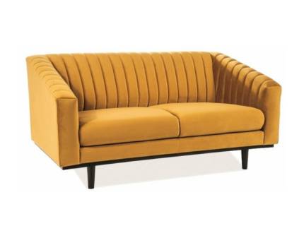 Canapea ASPREY 2 VELVET fixa, catifea mustar 150x85cm