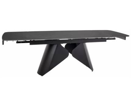 Masa extensibila ARMANDO BLACK din ceramica neagra, metal negru 160-240x90xH75cm