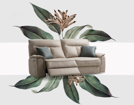 Canapea cu dublu recliner electric GALA 210x90cm personalizabil 