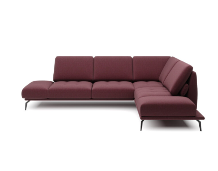 Coltar cu sezut rotativ FLAVIO catifea visinie, cu spatar reglabil 292x220cm