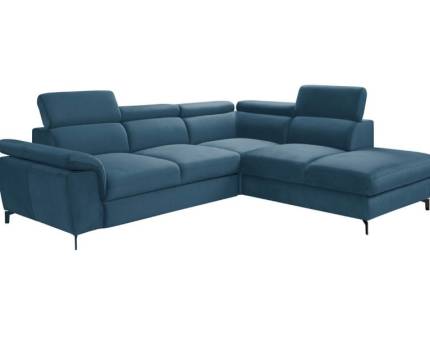 Coltar extensibil ALEGRA cu lada pentru depozitare, tetiere reglabile, sezut reglabil, personalizabil 277x237cm