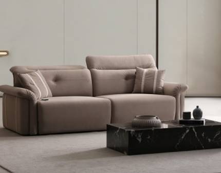 Canapea dublu extensibila electric VIGO cu tetiere reglabile 240x100cm, personalizabil 