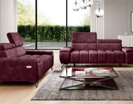Set canapele 3+2 locuri cu reglaj electric PALLADIO