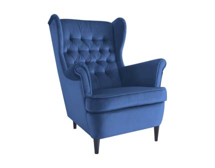 Fotoliu HARRY VELVET catifea, spatar inalt, design clasic 90x68xH100cm