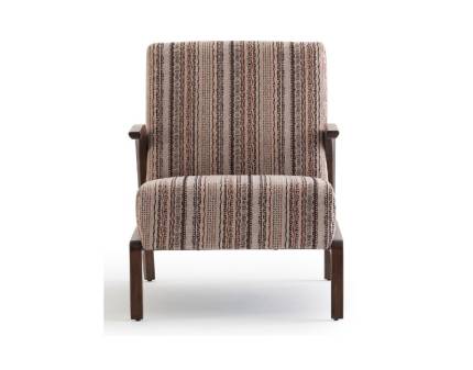 Fotoliu ARROW cu picioare si brate din lemn, sezut adanc, premium, personalizabil 88x72xH77cm