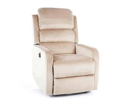 Fotoliu PEGAZ VELVET cu recliner electric, catifea, confortabil 64x88-160xH102cm