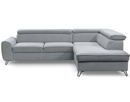 Coltar extensibil IDYLLA cu lada pentru depozitare, tetiere reglabile, personalizabil 250x200cm