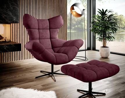 Fotoliu SENSI rotativ, cu sistem de balansare, modern, personalizabil 103x84xH119cm