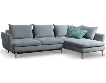 Coltar extensibil CALABRIA cu lada pentru depozitare, personalizabil 282x182cm