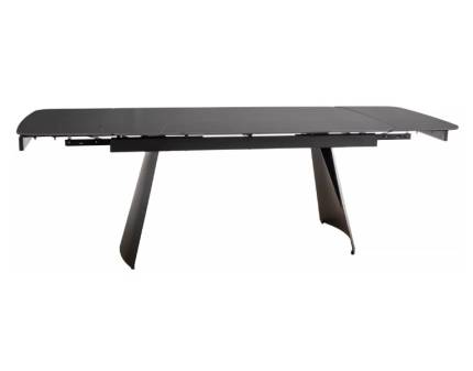 Masa extensibila BACARDI din ceramica neagra, metal negru 160-240x90xH75cm