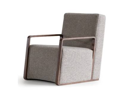 Fotoliu MAGA cu brate din lemn, design minimalist, premium, personalizabil 63x78xH80cm