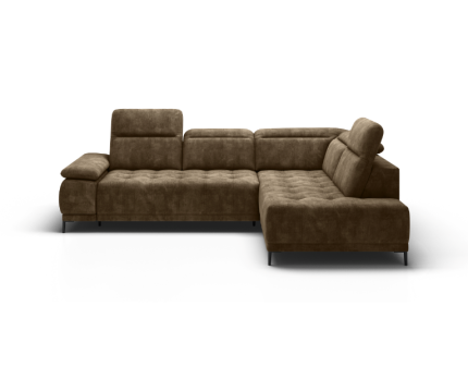 Coltar cu reglaj electric FOCUS L cu tetiere reglabile, personalizabil 278x204cm