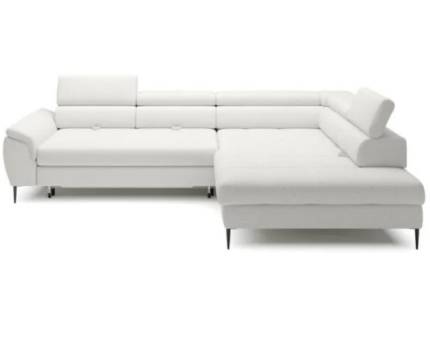 Coltar extensibil EMPOLI L cu lada pentru depozitare, tetiere reglabile, spatar reglabil, personalizabil 289x218cm