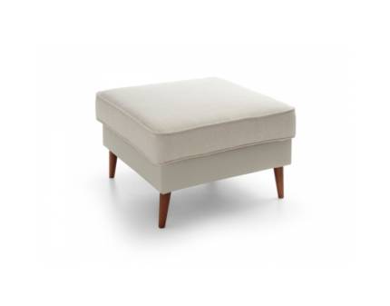 Taburet CANDY cu picioare nuanta lemnului, design scandinav, personalizabil 75x75xH45cm