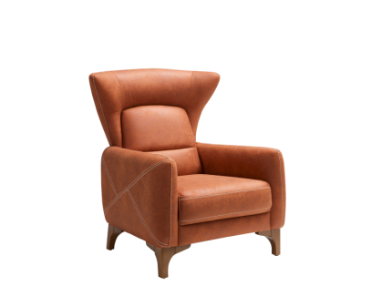 Fotoliu OSCAR cu picioare din lemn, premium, personalizabil 90x90xH100cm