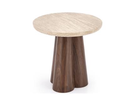 Masuta FRIDA S din MDF furniruit trafertin/ nuc 50xH50cm